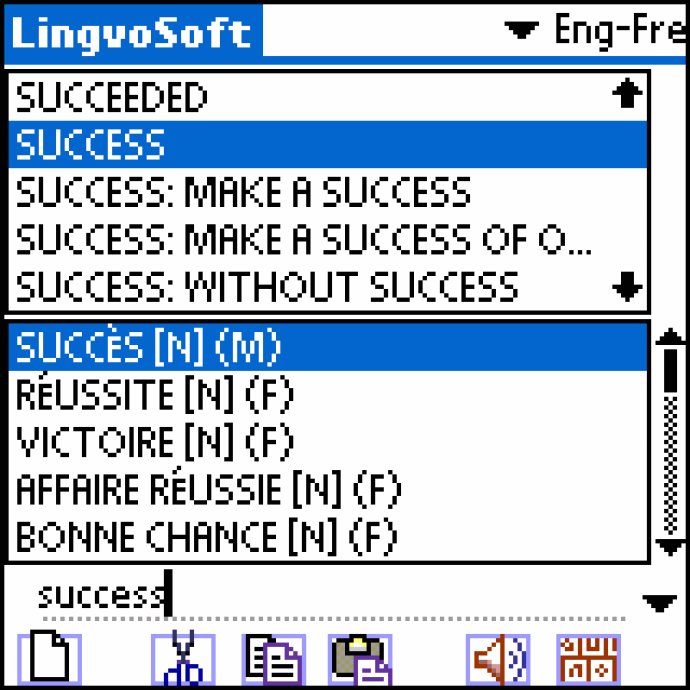 LingvoSoft Talking Dictionary English <-> French for Palm OS