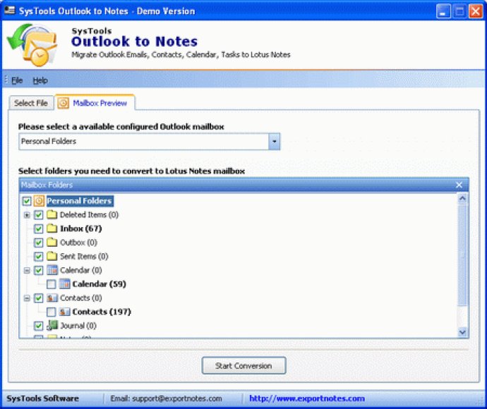 Outlook to Notes Conversion