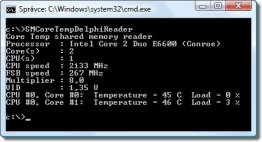 Core Temp memory reader for Delphi