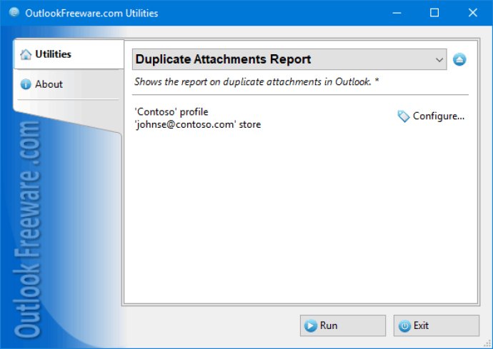 Duplicate Attachments Report for Outlook