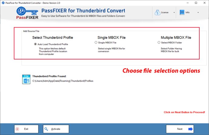 PassFixer Thunderbird Converter Software