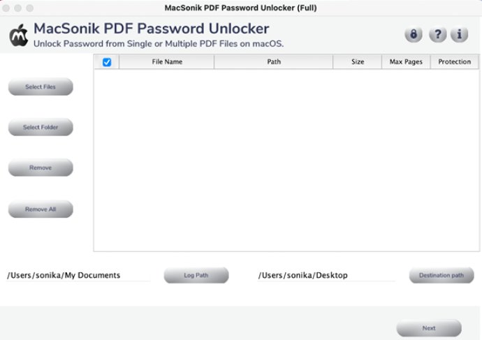 MacSonik PDF Unlocker Tool