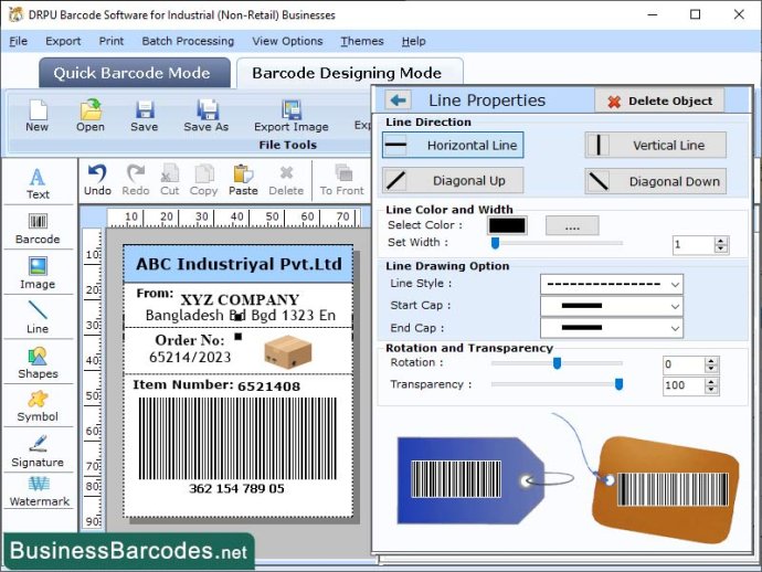Industrial Barcode Designer Software