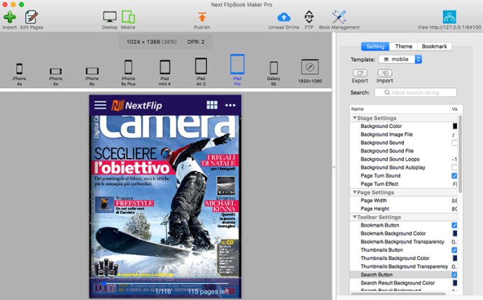 Next FlipBook Maker Pro for Mac