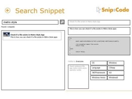 Snip2Code App for Windows8