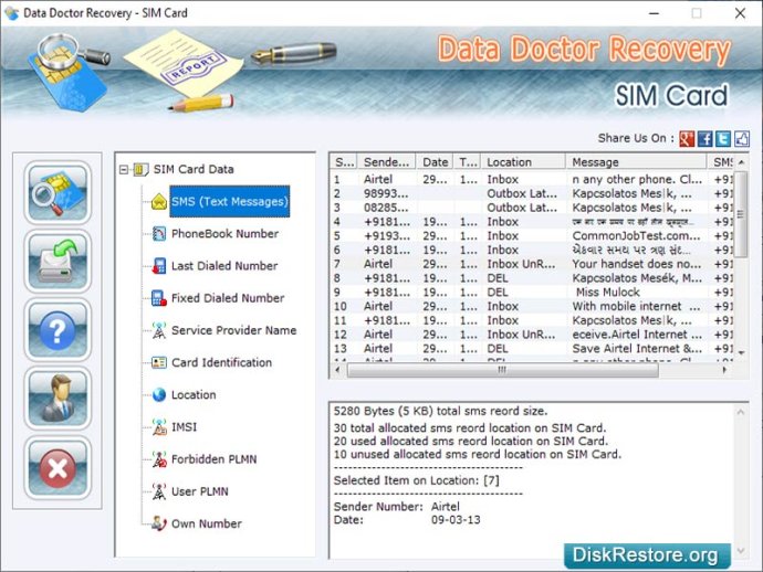 SIM Contacts Recovery