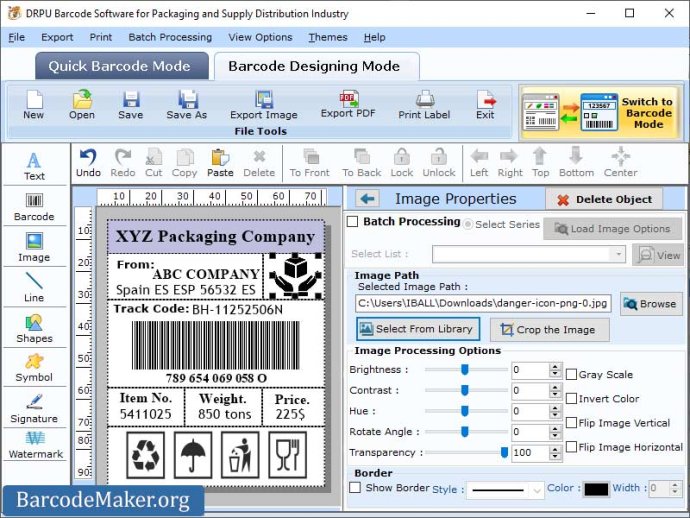 Packaging Barcode Maker Software