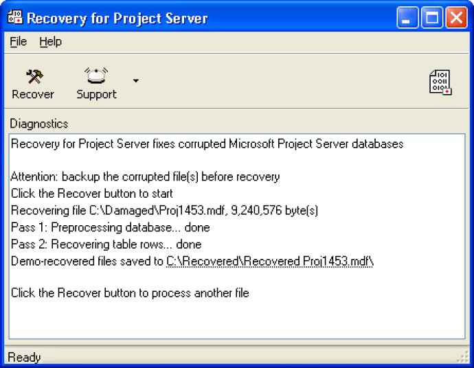 Recovery for Project Server