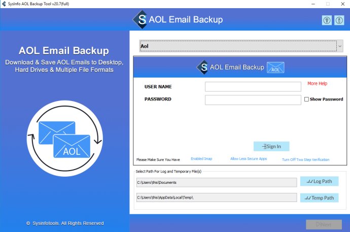 MailConverterTools AOL Mail Backup
