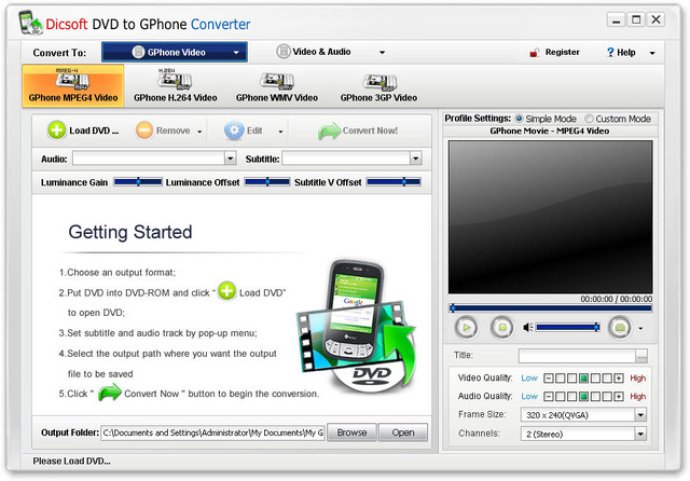 Dicsoft DVD to GPhone Converter