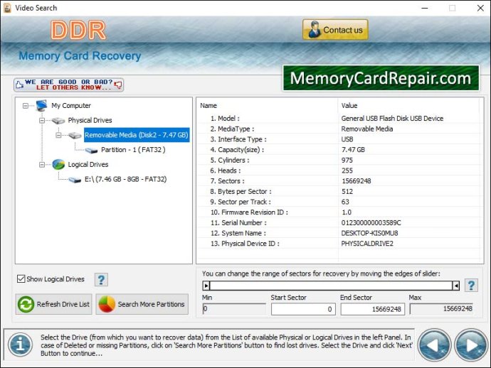 Memory Card Data Repair Software