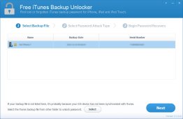 Free iTunes Backup Unlocker
