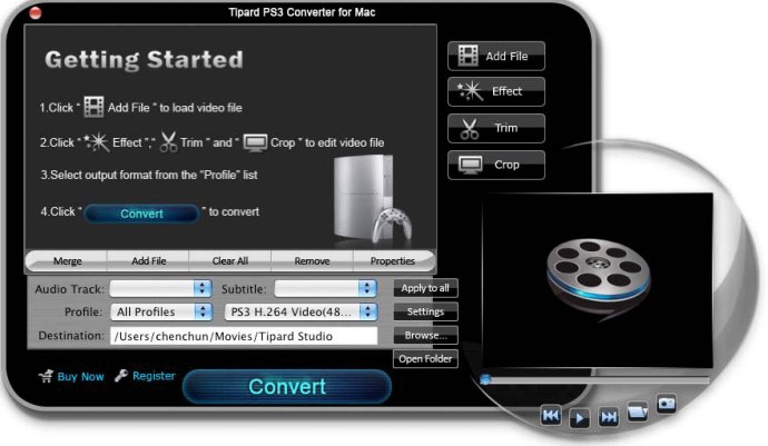 Tipard PS3 Converter for Mac