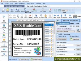 Medicine Barcode Labels Generator