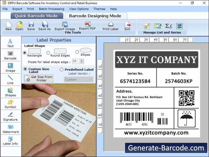 Generate Linear Barcode Generate Linear Barcode