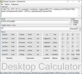 Desktop calculator - DesktopCalc