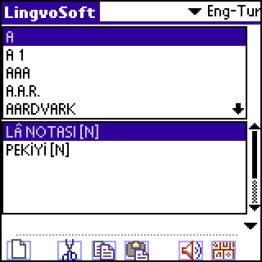 LingvoSoft Talking Dictionary English <-> Turkish for Palm OS