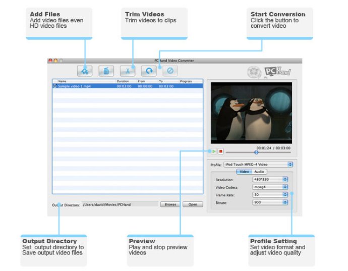 PCHand Video Converter for Mac