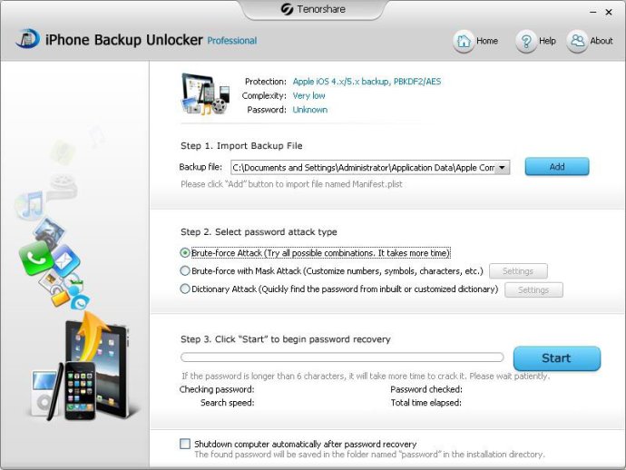 Tenorshare iPhone Backup Unlocker Pro