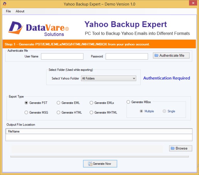 DataVare Yahoo Backup Expert