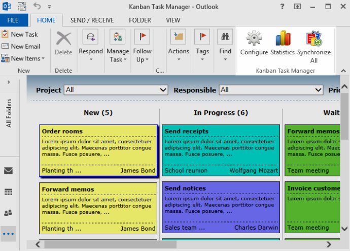 Kanban Task Manager Single for Outlook