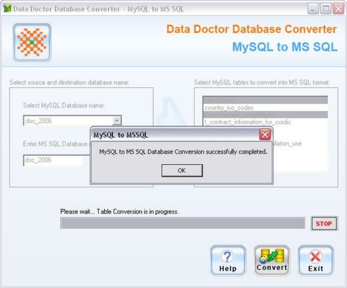 MySql to MSSql Database Migrator