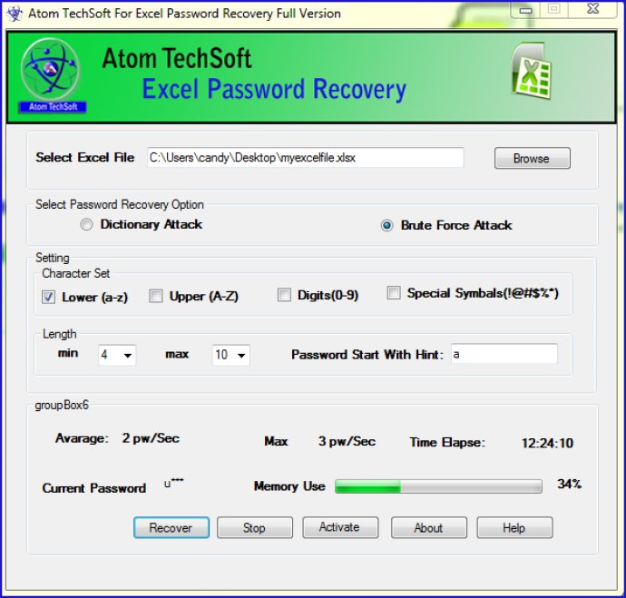 ATS Excel Password Recovery Software