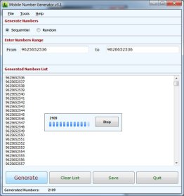 Mobile Number Generator Software