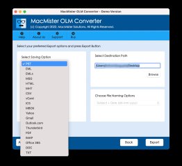 Import OLM to Windows PST File on Mac