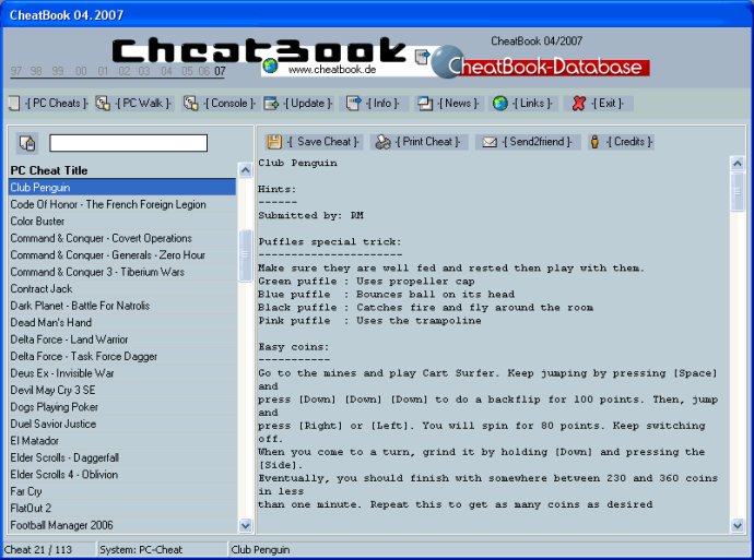 CheatBook Issue 04/2007