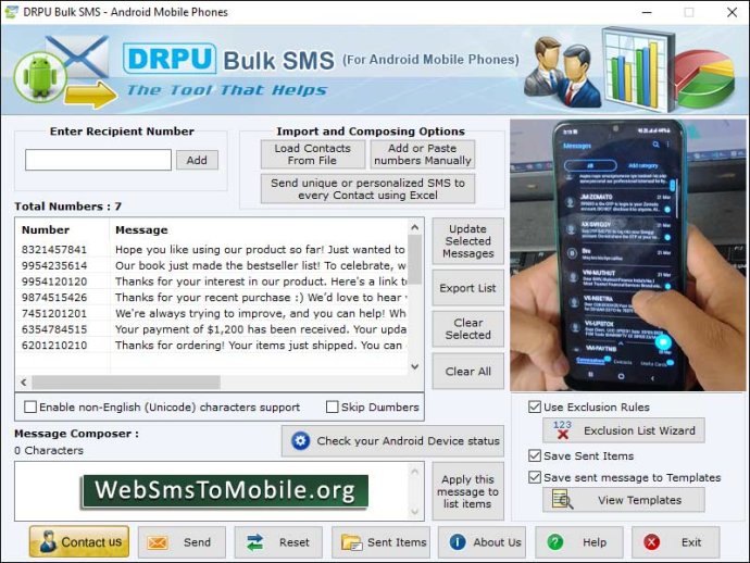 SMS Messaging Software SMS Messaging Software