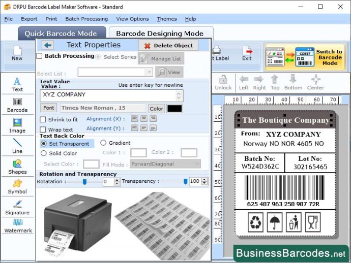 Windows Barcode Software Windows Barcode Software