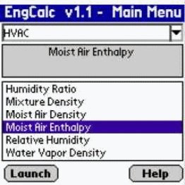 EngCalcLite(HVAC)  - Palm Calculator