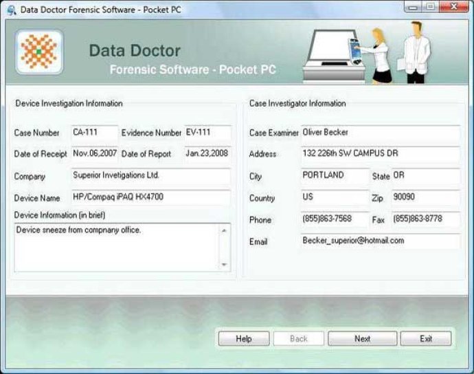 Pocket PC Forensics Program