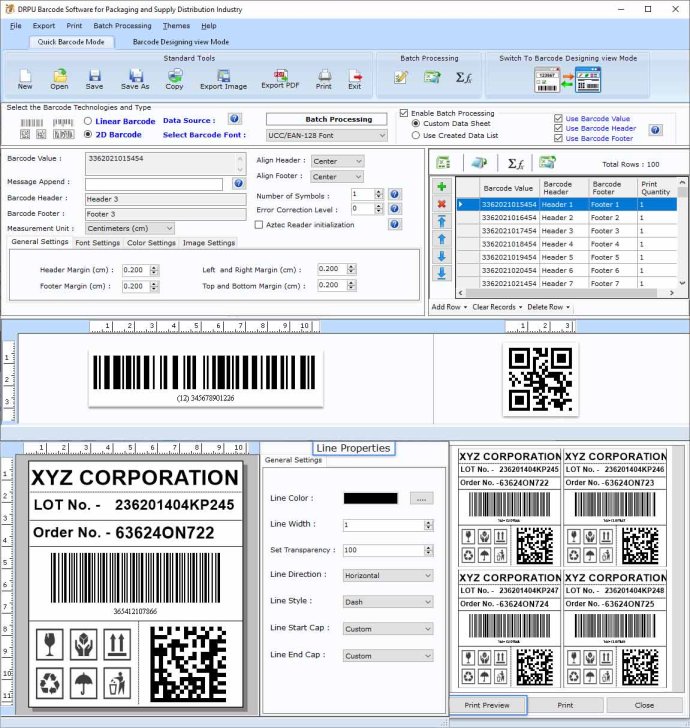 Packaging Barcode Generator