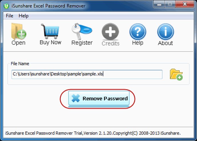 iSunshare Excel Password Remover