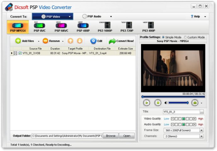 Dicsoft PSP Video Converter