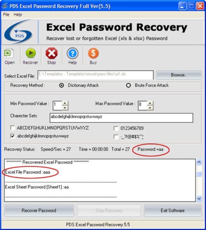 Microsoft Office Excel Password Recovery