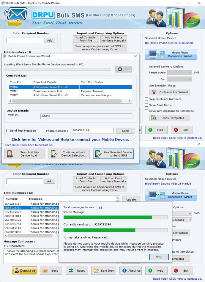 BlackBerry Group SMS Software BlackBerry Group SMS Software
