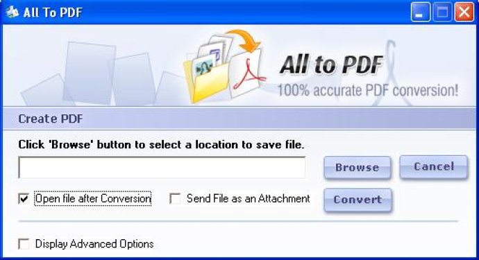 123FileConvert All To PDF Converter