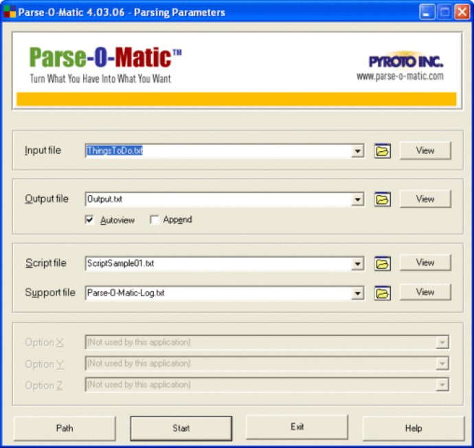 Parse-O-Matic Free Edition