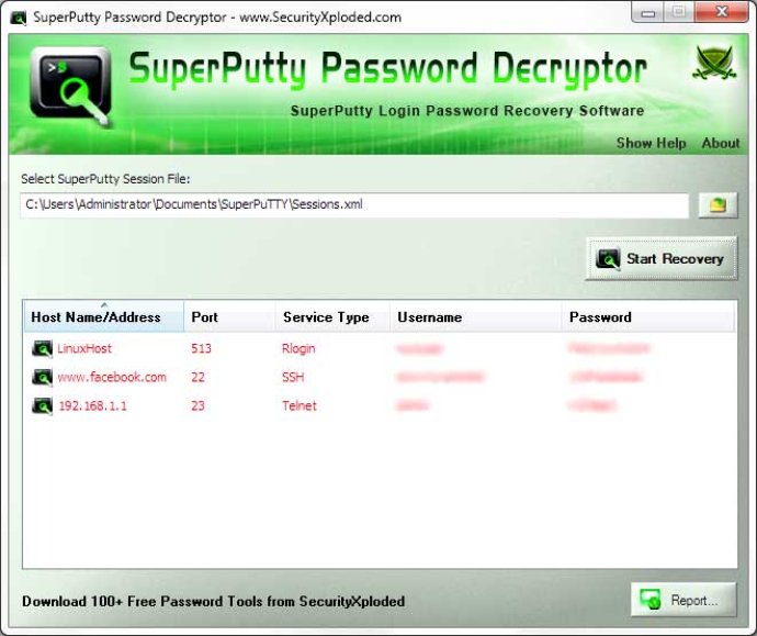 Password Decryptor for SuperPutty
