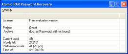 Atomic RAR Password Recovery