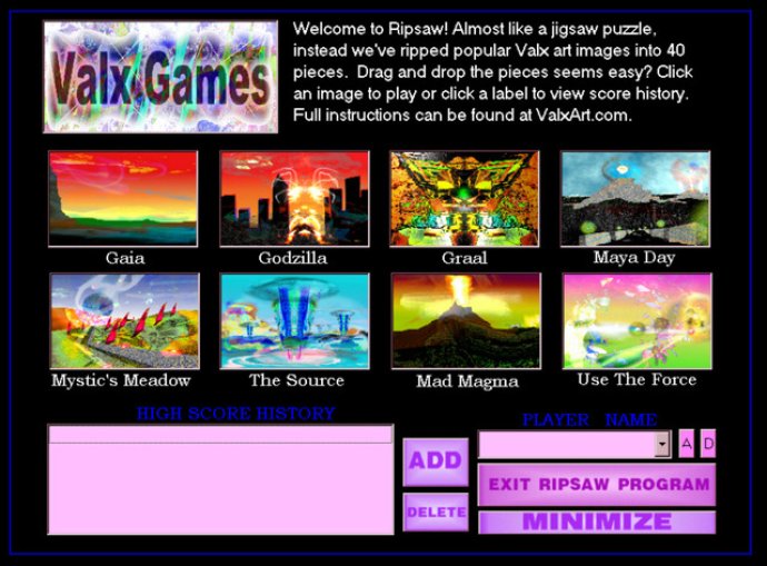 RipSaw2 Abstract Art Puzzle