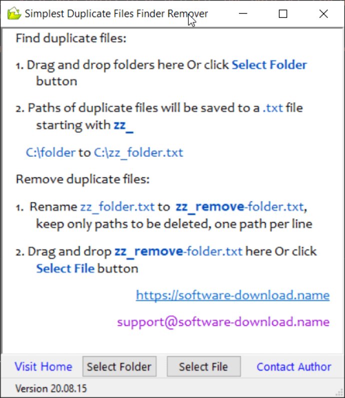 Simplest Duplicate Files Finder Remover