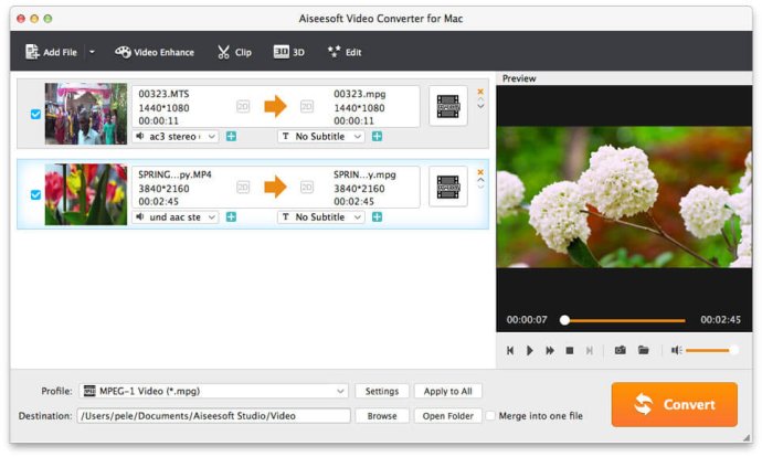 Aiseesoft Video Converter for Mac