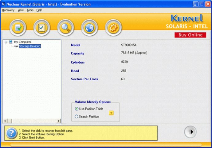 Kernel Solaris Data Recovery Software