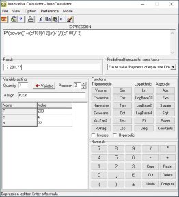 Innovative calculator - InnoCalculator