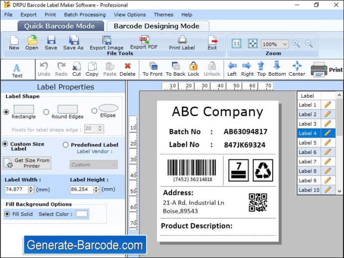 Generate Barcode Label Software Generate Barcode Label Software