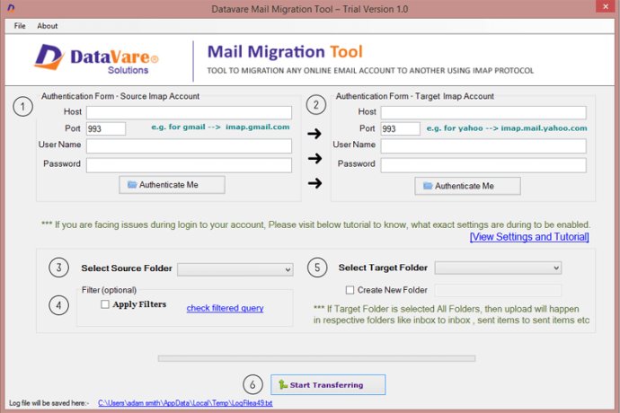 Datavare Mail Migration Tool